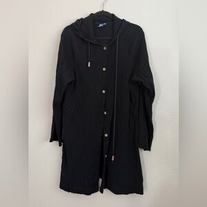 St John’s bay black button down swim cover up